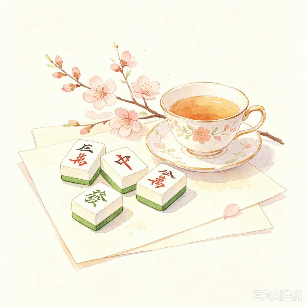cedar wood mahjong tiles